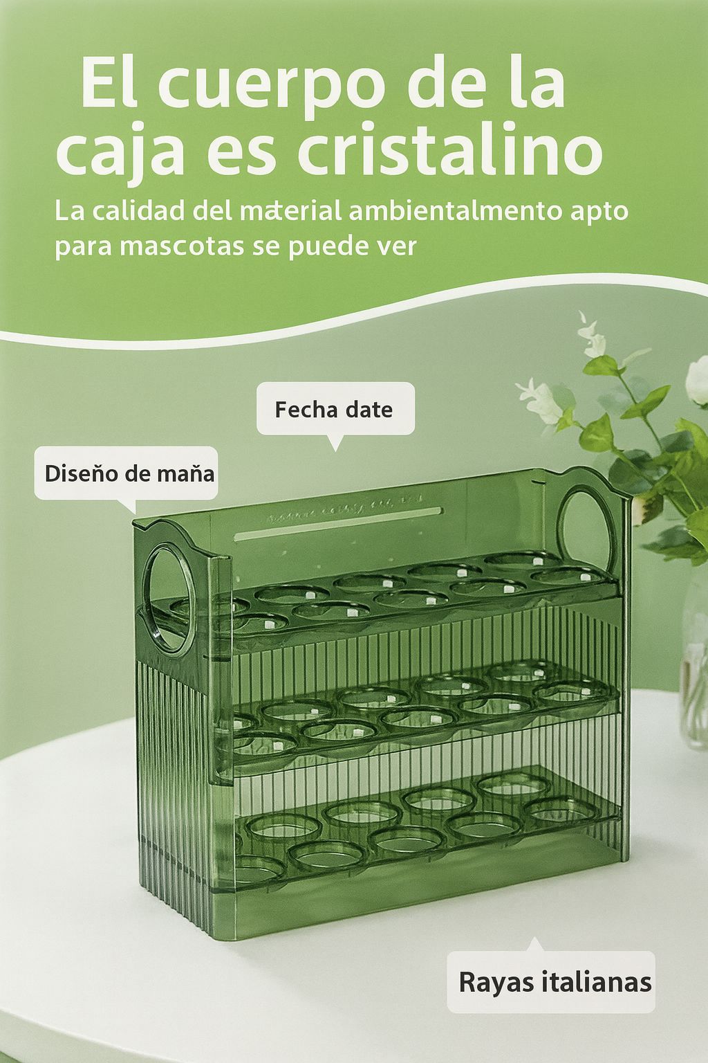 ORGANIZADOR DE HUEVOS 3 NIVELES